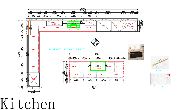 kitchen cad drawing