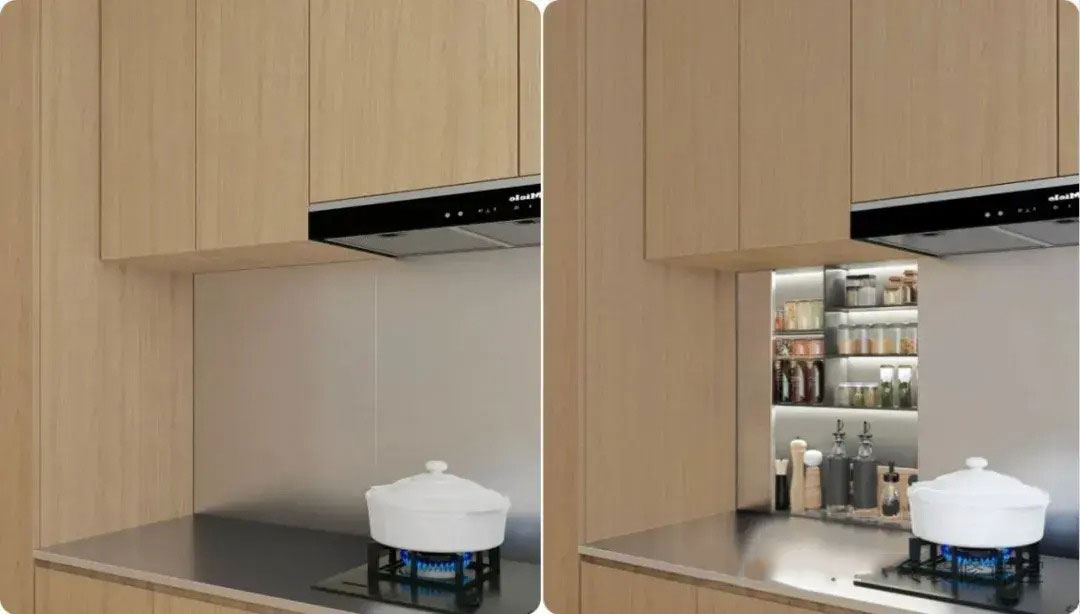 kitchen spice shelf