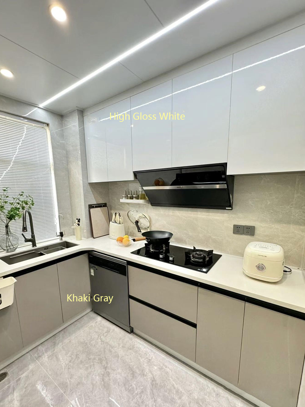 glossy-white-and-gray-kitchen