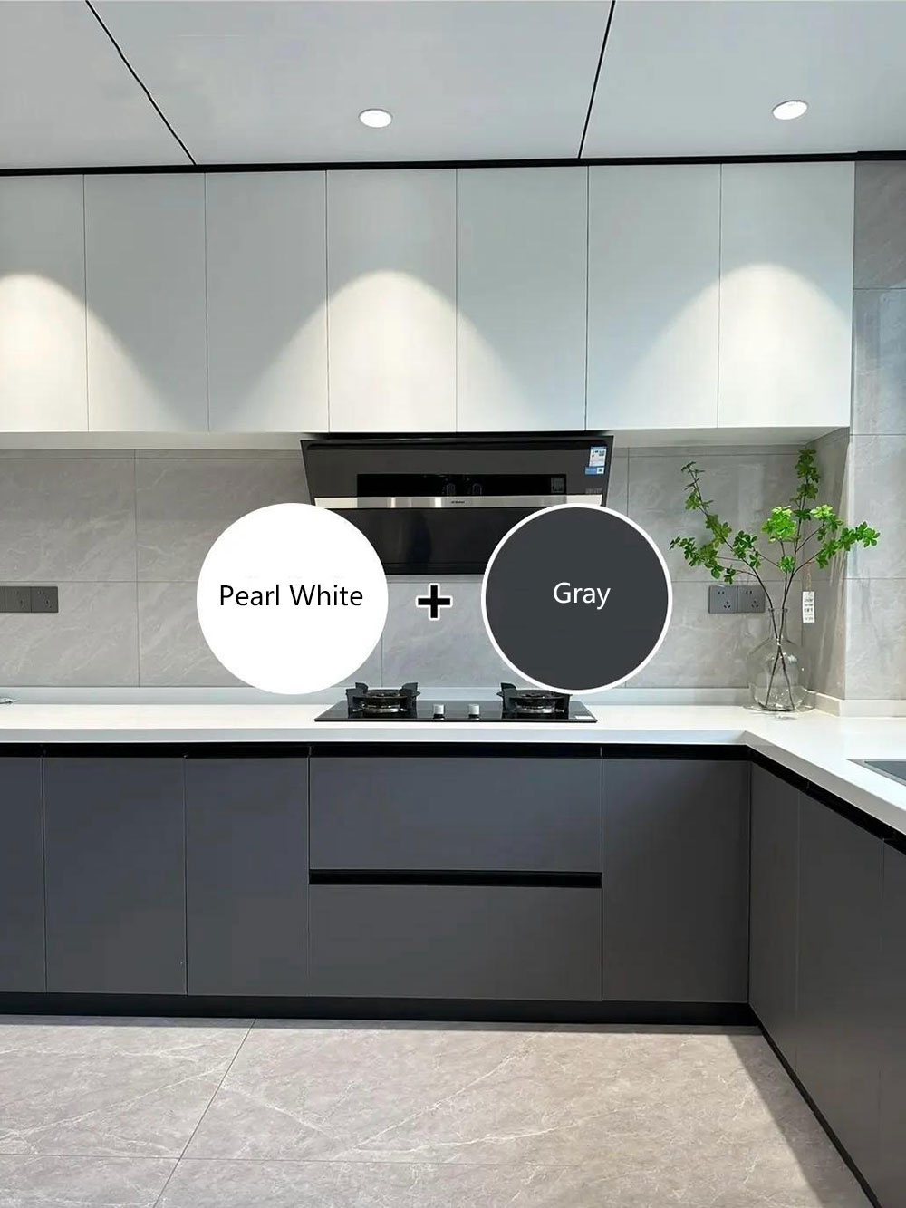 kitchen cabinets two color