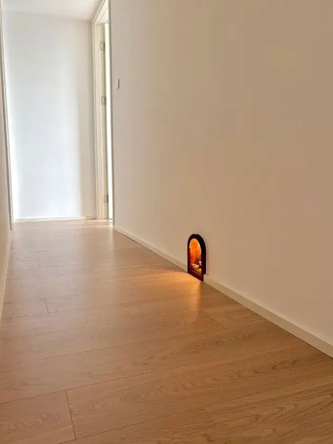 Wooden house night light